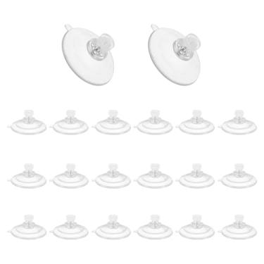 Imagem de PATIKIL Ventosas com porcas M4 x 6 parafusos 1,8" (45 mm), conjunto de 20 suportes de sucção de plástico PVC transparente forte adesivo para janela, vidro, espelho, parede, porta, cozinha, banheiro