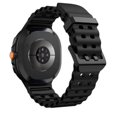 Imagem de Pulseira De Silicone Esportiva Marca 123smart Para Galaxy Watch 8 40mm 44mm Classic 46mm Sm-l320 L325 Sm-l330 L335 Lte Sm-l500 L505 Lte (Preto)