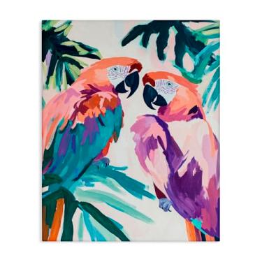 Imagem de Stupell Industries Arte de parede em tela Tropical Paradise Araras, design de Sisi e Seb, 76 x 61 cm