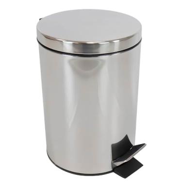 Imagem de Lixeira de Aço Inox, Com Cesto Removível - 8 litros