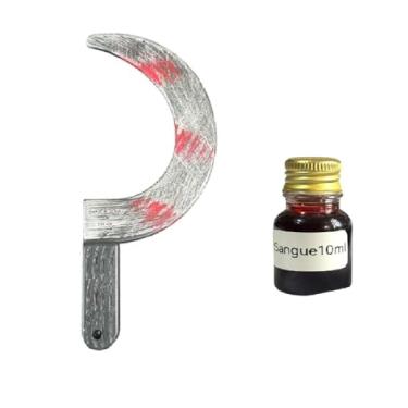 Imagem de Acessório Fantasia Foice manchada Sangue falso +sangue 10ml