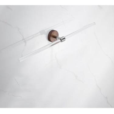 Imagem de Conjunto de ferragens de banheiro nogueira acrílico barra de toalha única gancho de toalha cromado ganchos de roupão suporte de papel higiênico montado na parede, tipo 11 (tipo 7)