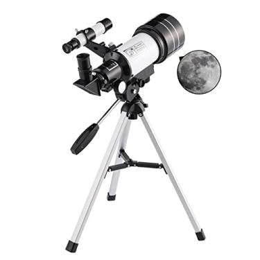 Imagem de Telescópio, telescópios refratores astronômicos com tripé e adaptador de telefone, telescópio de abertura de 70 mm de 300 mm, telescópio profissional para iniciantes e adultos