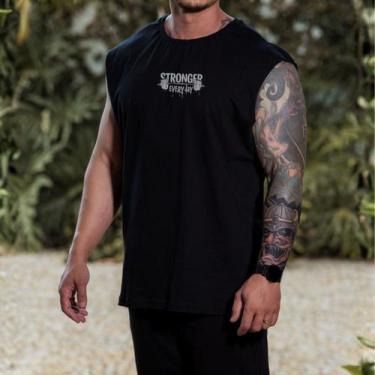 Imagem de Regata Masculina Algodão Estampada DTF Premium Estilosa Confortável - 