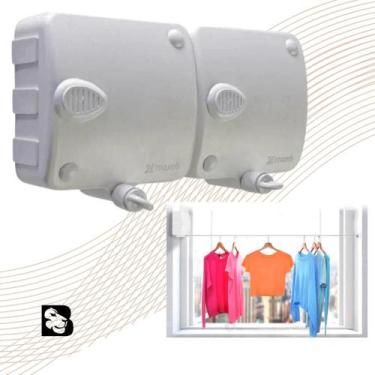 Imagem de Varal Retrátil de Parede Automático Modular Com 6, 12 ou 18 Metros Cor