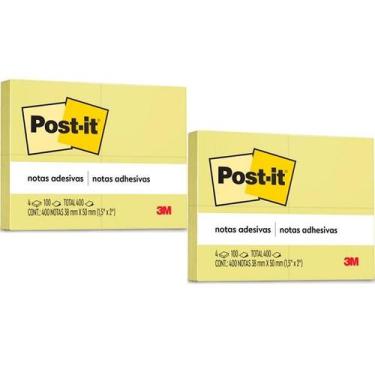 Imagem de Kit com 2 POST-IT Amarelo 38MM X 50MM 3M