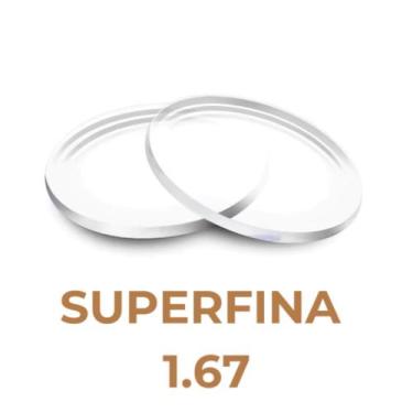 Imagem de Lentes Visão Simples Acabada 1.67 Asférica com Antirreflexo Residual V