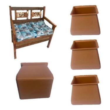 Imagem de Kit 4 Proteção De Cadeira Silicone Pé Quadrado 5Cm 6Cm 6,5Cm