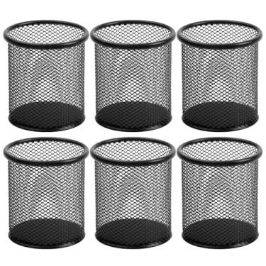 Imagem de Porta Canetas e Lápis, Organizador de Mesa de Metal Aramado para Escritório(06 Redondos)