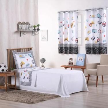 Imagem de Jogo de Cama Infantil Solteiro, 3 Peças, Estampa Digital, 300 Fios, para Menino e Menina (Jogos)