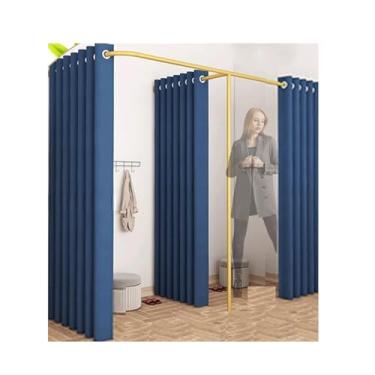 Imagem de Provador portátil com cortina divisória, troca móvel simples para shopping centers e lojas de roupas (C, 90 x 190 cm)