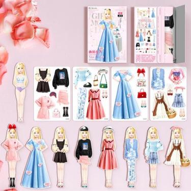 Imagem de Boneca Magnetic Princess Dress Up Paper Erin com 30 roupas - Marca Pró