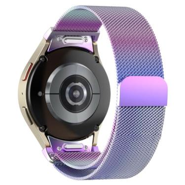 Imagem de Pulseira de metal magnética para Samsung Galaxy Watch 7 6 5 4 FE de 40 mm e 44 mm/Galaxy 6 Classic de 43 mm e 47 mm/4 Classic de 42 mm e 46 mm/5 Pro de 45 mm, acessório com um clique, pulseira