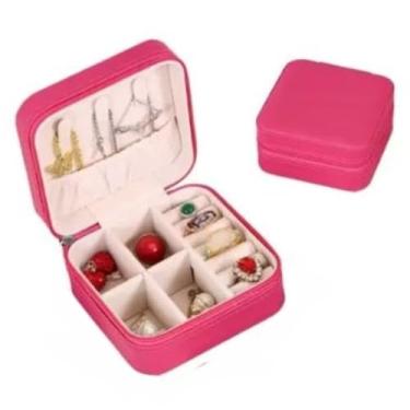 Imagem de Kit 8 a 25 Mini Porta Joia De Bolsa Para Viagem Portátil/Caixa De Armazenamento (8,pink)