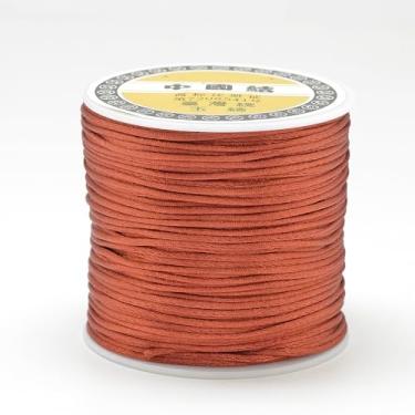 Imagem de 1 rolo de fio de nylon de 1 mm, cordão de cetim de rabo de rato, material para fazer você mesmo, cordão de nylon para colar, pulseira, joias, artesanato feito à mão, 70 m)/rolo (Siena)