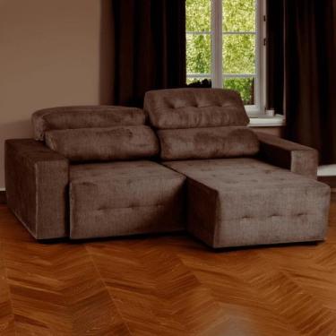 Imagem de Sofá Retrátil e Reclinável Évora Veludo Luxor Espuma D28 - SOFÁS WEB, 