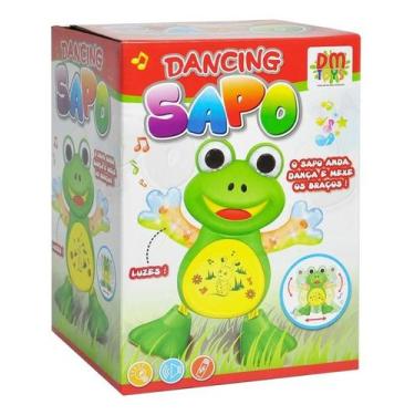 Imagem de Sapo Dançante Brinquedo Musical Anda Dança Mexe Luz E Som - DM Toys, C