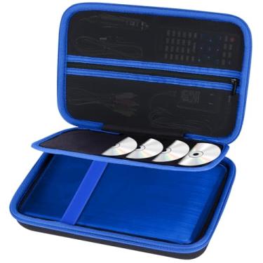 Imagem de Lebakort Capa de armazenamento compatível com leitor de DVD portátil YOTON 24.1 cm 26.7 cm / POFOTO 24.1 cm / WONNIE 24.1 cm (preto + capa azul celeste)