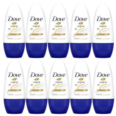 Imagem de Kit 10 Desodorante Antitranspirante Roll-on Dove 50ml