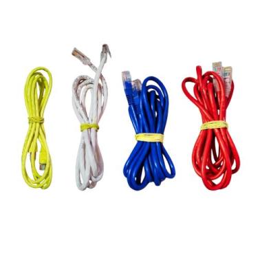 Imagem de Kit 10 unidades Cabo de Rede Para Computador,Notebook,Laptop Sortidos 