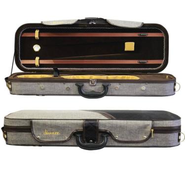 Imagem de Estojo Orquezz Retangular Luxo Para Violino 4/4 Cinza