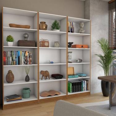 Imagem de Estante para Livros Alexa 12 Prateleiras Cinamomo - Panorama Móveis