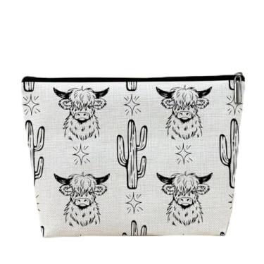 Imagem de Bolsa grande de cosméticos para maquiagem de porco – Organizador de higiene pessoal elegante com zíper seguro, estética moderna