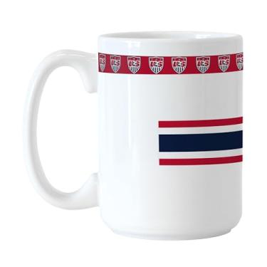 Imagem de Logo Brands Caneca de cerâmica sublimada com logotipo vintage 1995 dos EUA masculina National Soccer 1995 para bebidas quentes – Ótimo presente para casa, escritório ou dia de jogo