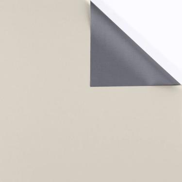 Imagem de Cortina Corta Luz Bella Janela 2,00m x 1,60m Dupla Face com Ilhós Areia/Cinza