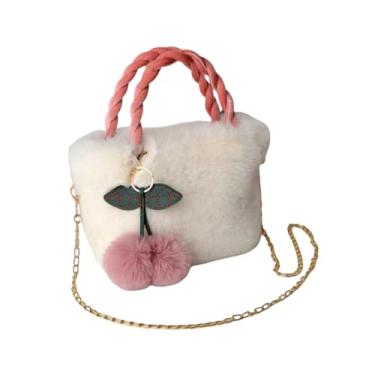 Imagem de Bolsa de pelúcia macia para viagem (bege)