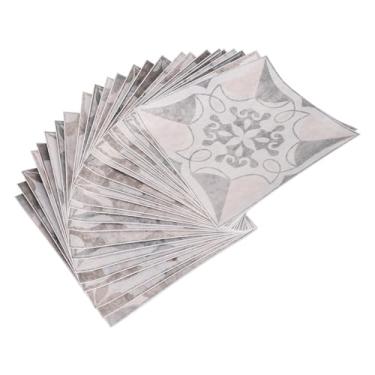 Imagem de ZJchao Adesivo de Azulejo de Parede, Decalque de Azulejo, óleo Autoadesivo, Design retrô Europeu, Adesivos de Pvc para Cozinha, Banheiro, 24 Peças, 15x15cm (HZ052)