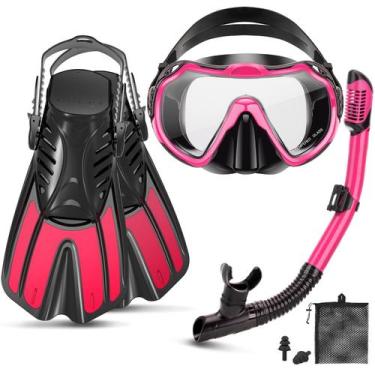 Imagem de Equipamento de mergulho CTSAYTL 4 em 1 com aletas de máscara e snorkel