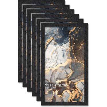 Imagem de Porta-retratos Fxojyvo 6x11 cm de madeira projetada, conjunto de 6 pre