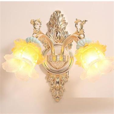Imagem de Luminária de parede contemporânea de cristal para interiores, estilo europeu, luxuosa, com LED, ideal para decoração de sala de estar, quarto, escritório, quarto modelo, hotel, casa de campo