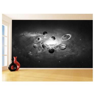 Imagem de Papel De Parede 3D Espaço Estrelas Planetas 3,5M Nsp185 - Você Decora