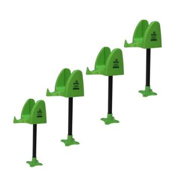 Imagem de Kit 04 suporte bancada verde para bobina picotada fundo estrela - Bom 