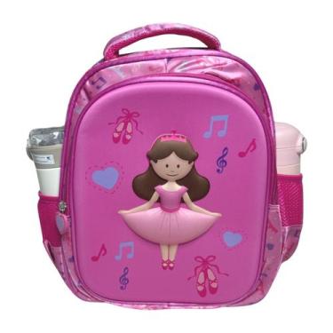 Imagem de Mochila Infantil Bailarina Escolar Menina Rosa Aulas Coração - Sou Mai
