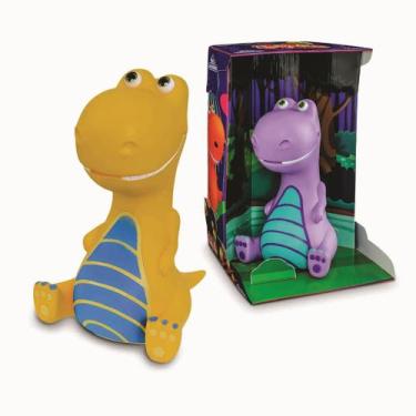 Imagem de Cofrinho dinossauro rex  tiranossauro baby amarelo adijomar brinquedos