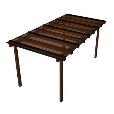 Imagem de Kit Policarbonato Bronze 4mm 4,00m x 1,50m - Perfis Naturais - RM Poli