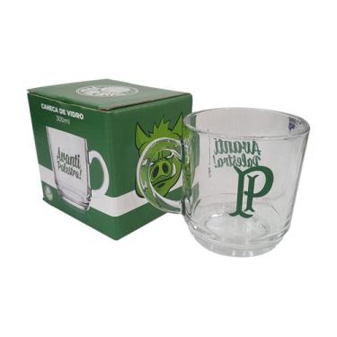 Imagem de Caneca de Vidro Palmeiras 300 mL Para Palmeirense Licenciado - Allmix,