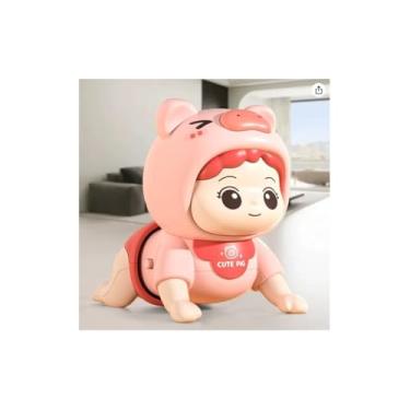 Imagem de Boneca Musical Infantil, Plástico, Rosa e Azul, 11x8x11cm, com Luzes e Som, Funciona com 3 Pilhas AAA, para Crianças Acima de 3 Anos