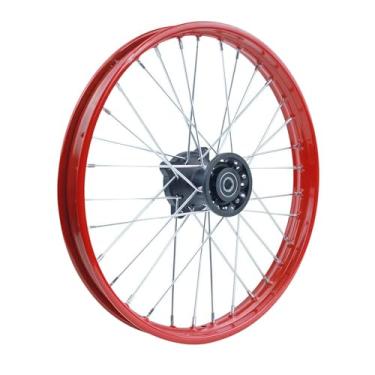 Imagem de Hauertzx Cubo de aro de roda compatível com 70CC 90CC 110CC 125CC 140CC 150CC 160CC Off Road Motocross Pit Dirt Rocket Bike (vermelho, 70/100-17 polegadas 15 mm)