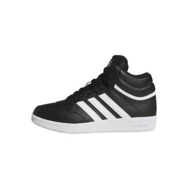 Imagem de adidas Tênis feminino de basquete Hoops 4.0 cano médio, Preto/branco/preto, 39