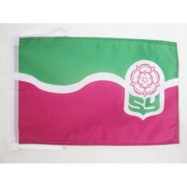 Imagem de AZ FLAG South Yorkshire County Flag 45.7 cm x 12'' cords - County of York - England Pequenas bandeiras 30 x 45 cm - Banner 45.7x30.5 cm