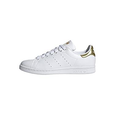 Imagem de adidas Originals Tênis feminino Stan Smith (End Plastic Waste), Branco/Ouro metálico, 8