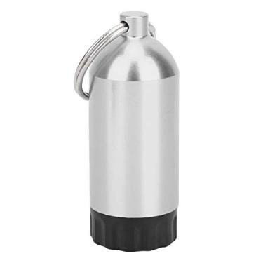 Imagem de ORINÇÕES DE CILINDRO DE MERGULHO GARRAFA DE ALUMÍNIO MINI ARMAZENAGEM CADEIA CHAVE BRASS VERMELHO AZUL PARA MERGULHADORES (Prata)