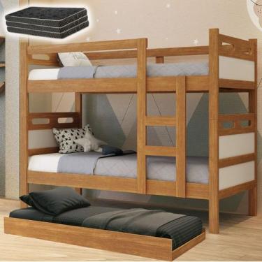 Imagem de Treliche Triliche com Cama Auxiliar e 3 Colchões D20 Versátil e Robust