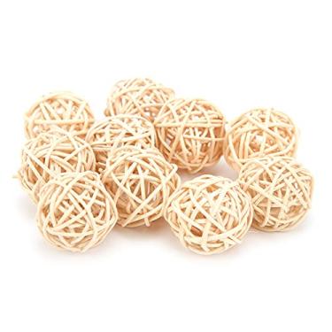 Imagem de Brinquedo Takraw Sepak Cor Rattan Seguro Inofensivo Chew Toy Aplicável Pequeno Animal Chew Toy (Cor original de 3cm)