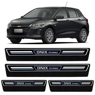 Imagem de Jogo de Soleira Premium Onix Turbo 2020 a 2025 Elegance 4 Portas