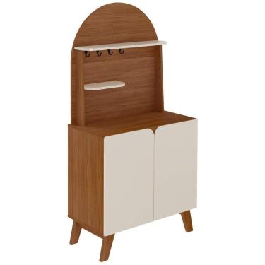 Imagem de Cantinho Do Café Viena Com 2 Portas E Suporte Cedro Off White